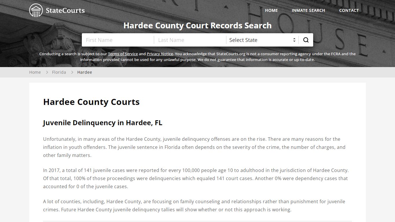 Hardee County, FL Courts - Records & Cases - StateCourts